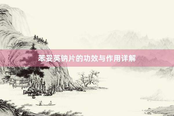 苯妥英钠片的功效与作用详解